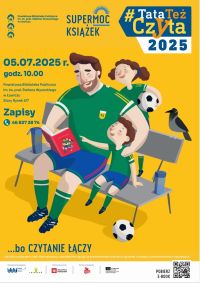 Plakat promujący akcję #TataTeżCzyta