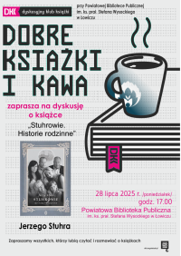 Plakat promujący spotkanie Dyskusyjnego Klubu Książki