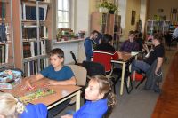 Uczestnicy spotkania Planszówki Łowickie w Bibliotece