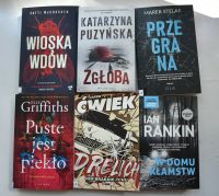 Zdjęcie przedstawia okładki nowych książek zakupionych do biblioteki