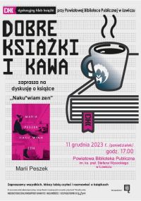 Plakat informujący o spotkaniu Dyskusyjnego Klubu Książki