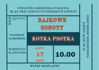 Zaproszenie, w formie biletu, na cykl spotkań dla dzieci Bajkowe soboty
