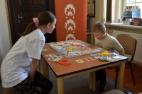Uczestnicy spotkania Planszówki w Bibliotece