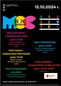 Plakat promujący Noc Bibliotek