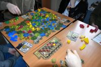 Uczestnicy spotkania Planszówki w Bibliotece