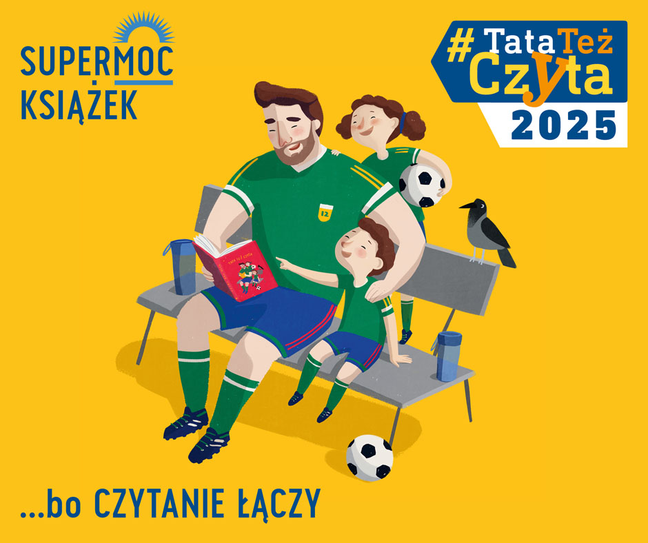 Plakat promujący akcję tata też czyta